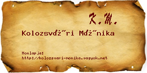 Kolozsvári Mónika névjegykártya