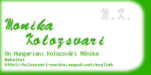 monika kolozsvari business card